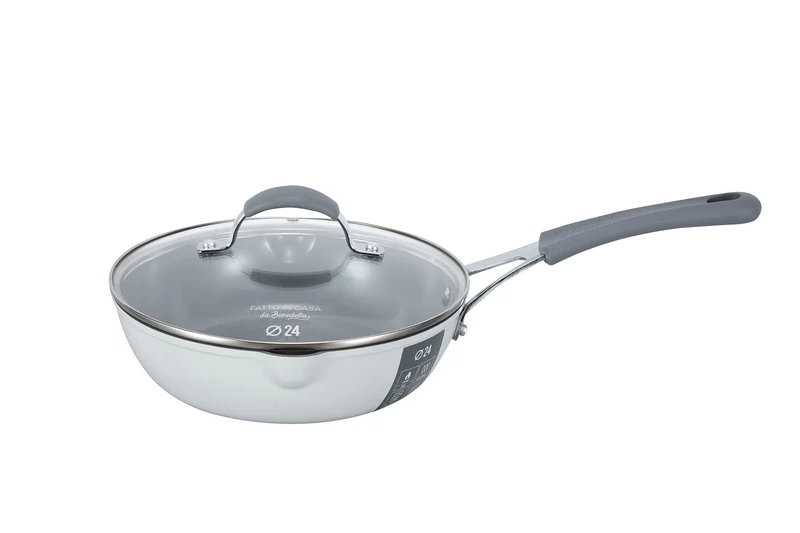 Padella alta 24 cm con coperchio