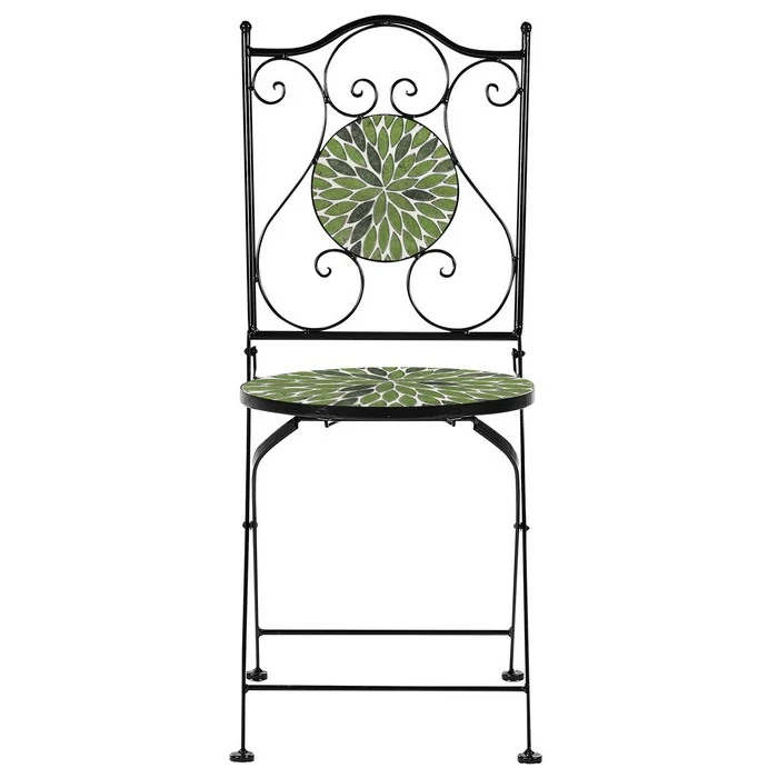 Set tavolo con sedie pieghevoli in metallo con mosaico - Folia