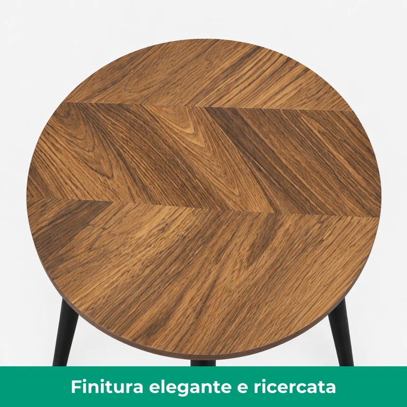 Set 3 Tavolini tondi in legno e MDF - Eyko