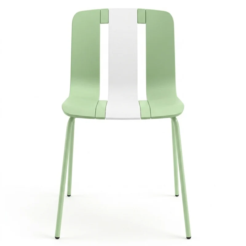Set 4 Sedie moderne da giardino in polipropilene, fiberglass e metallo - Sunny