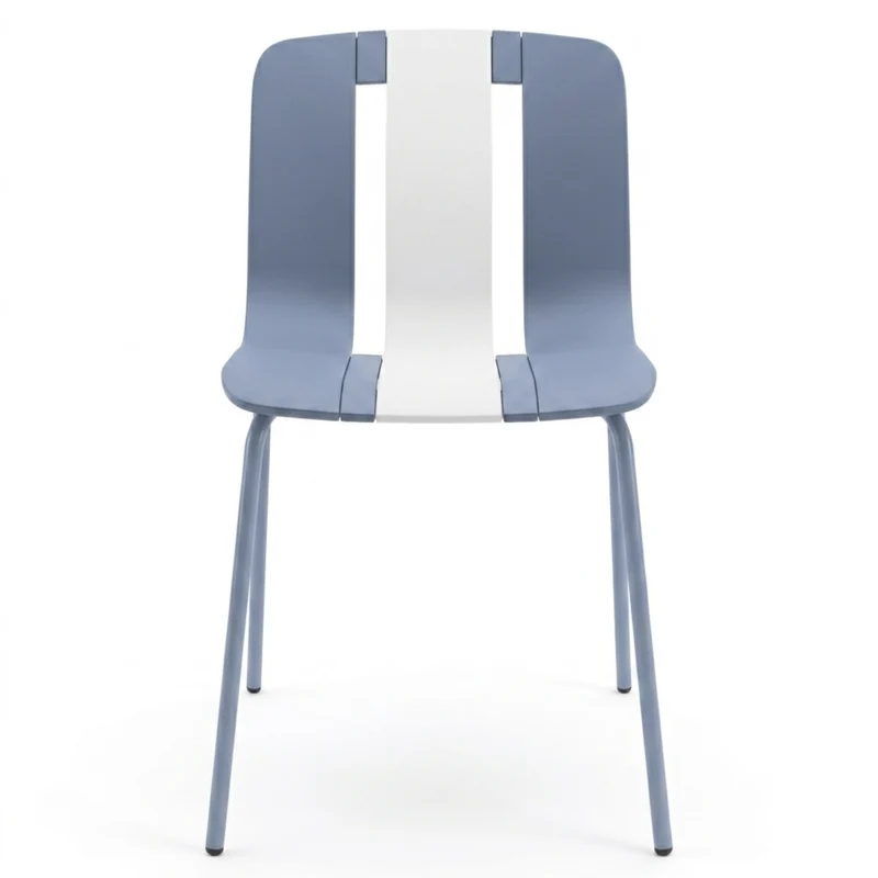 Set 4 Sedie moderne da giardino in polipropilene, fiberglass e metallo - Sunny