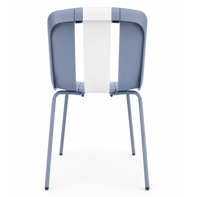 Set 4 Sedie moderne da giardino in polipropilene, fiberglass e metallo - Sunny