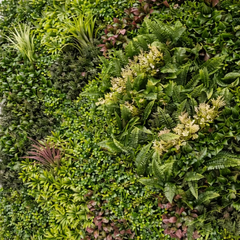 Parete con piante artificiali per giardino verticale 100x100 cm - Hera