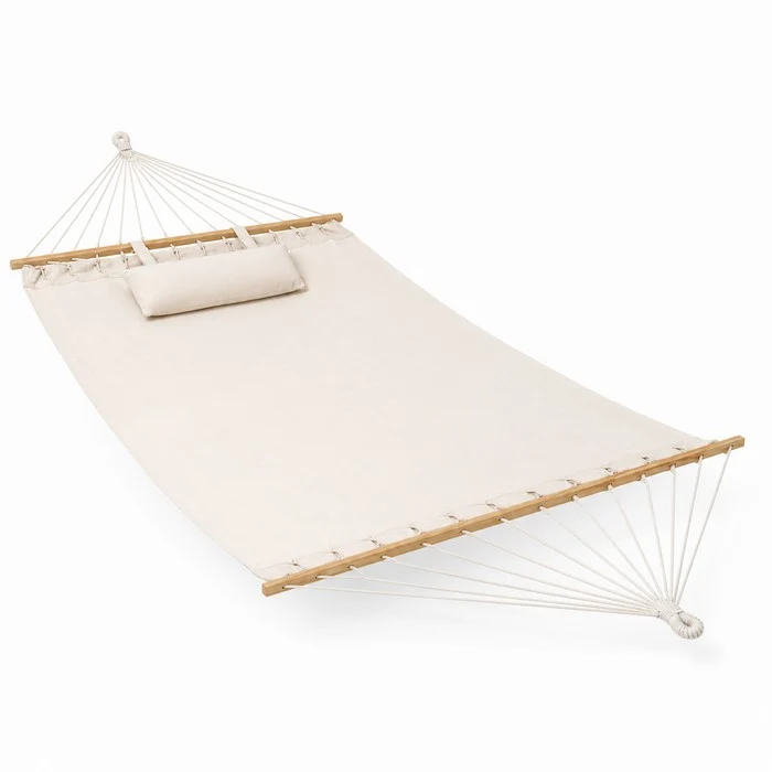 Amaca da giardino in cotone con cuscino 200x150 cm