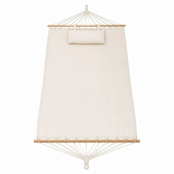 Amaca da giardino in cotone con cuscino 200x150 cm