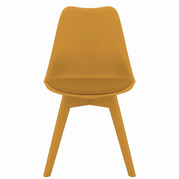 Sedia scandinava in polipropilene con seduta imbottita monocolore - Essel