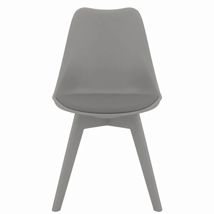 Sedia scandinava in polipropilene con seduta imbottita monocolore - Essel