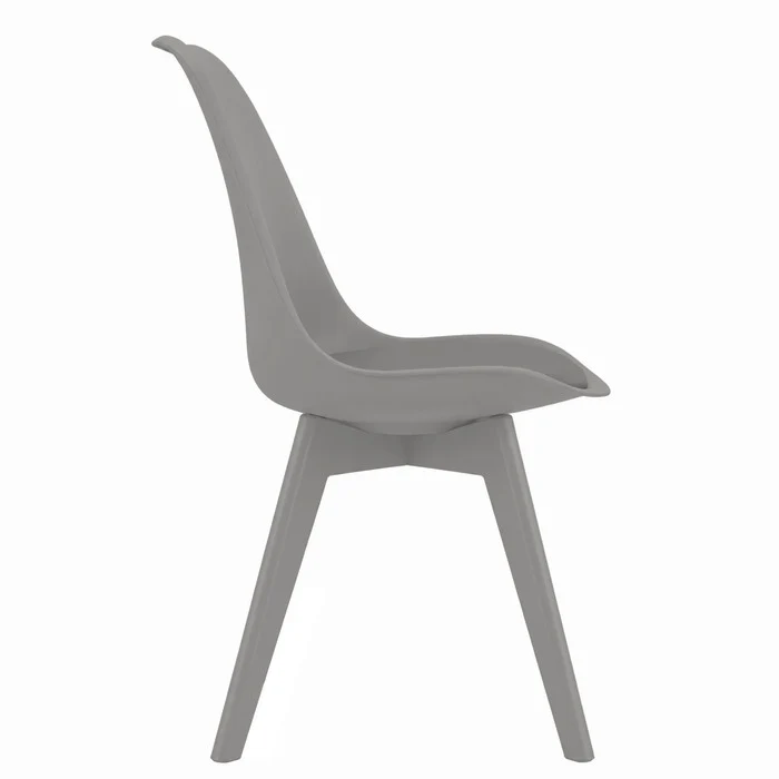 Sedia scandinava in polipropilene con seduta imbottita monocolore - Essel