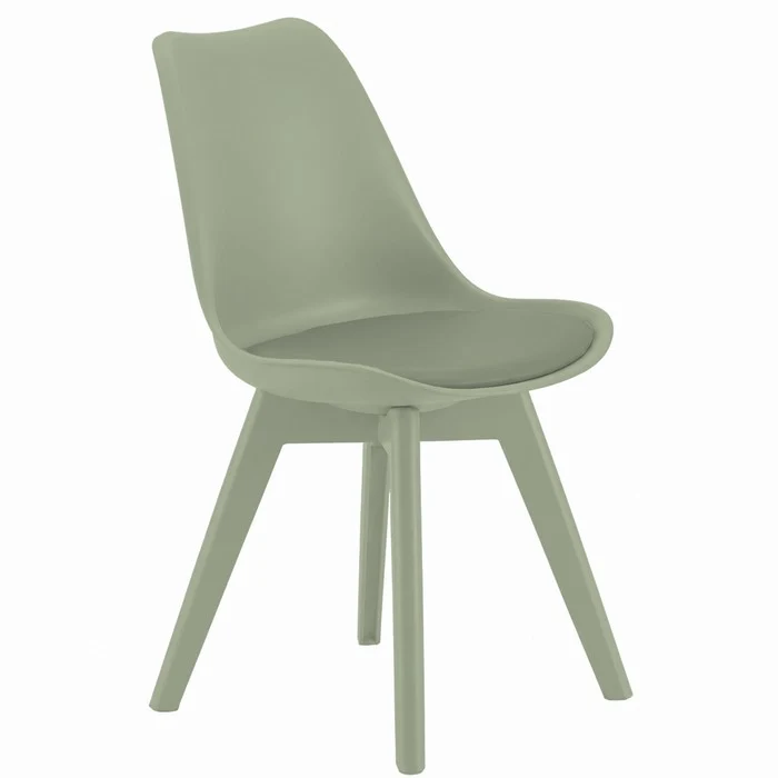 Sedia scandinava in polipropilene con seduta imbottita monocolore - Essel