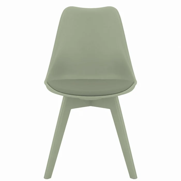Sedia scandinava in polipropilene con seduta imbottita monocolore - Essel