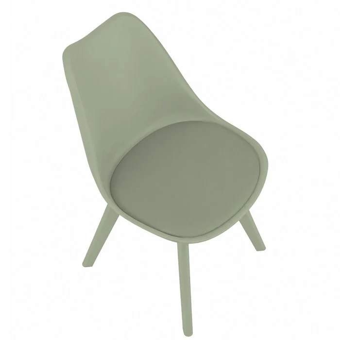 Sedia scandinava in polipropilene con seduta imbottita monocolore - Essel