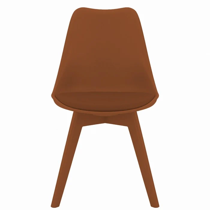 Sedia scandinava in polipropilene con seduta imbottita monocolore - Essel