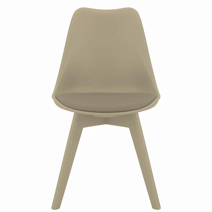 Sedia scandinava in polipropilene con seduta imbottita monocolore - Essel