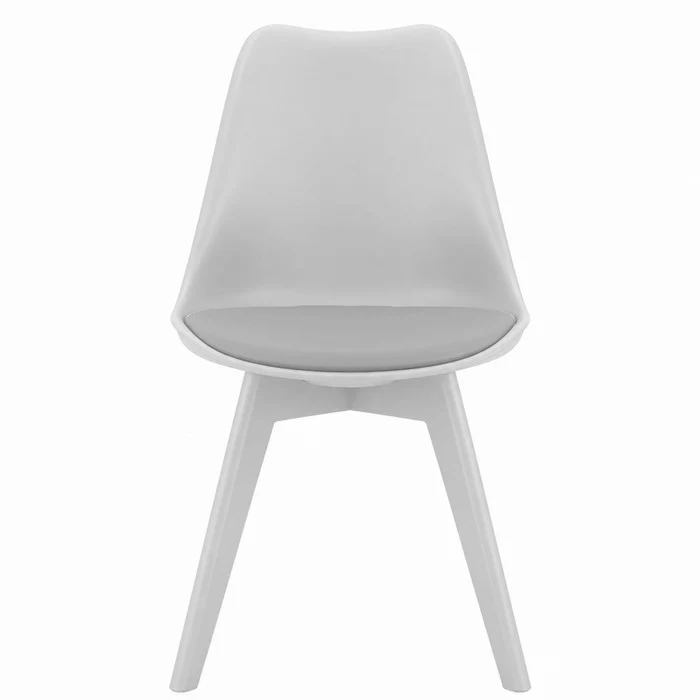 Sedia scandinava in polipropilene con seduta imbottita monocolore - Essel