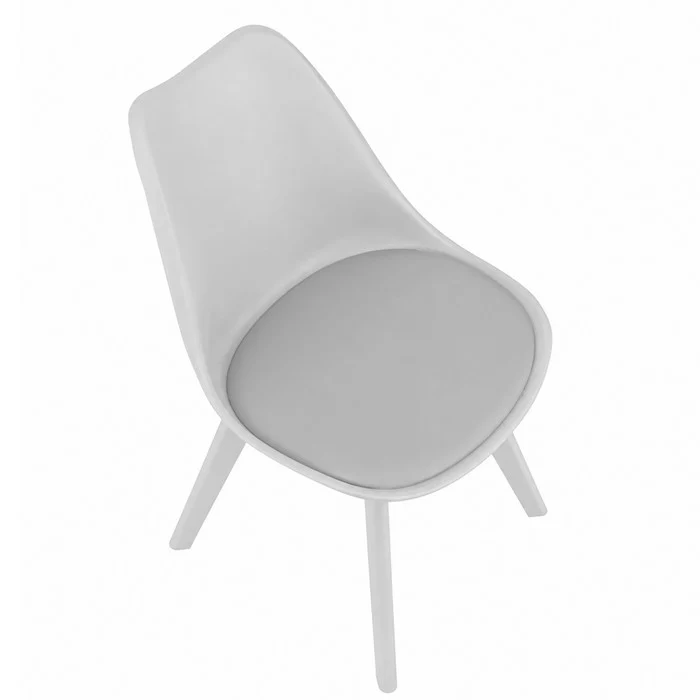 Sedia scandinava in polipropilene con seduta imbottita monocolore - Essel