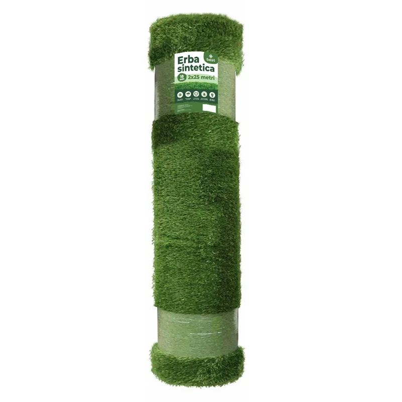 Rotolo di Erba Sintetica 18 mm per esterni - Prato finto realistico anti-uv