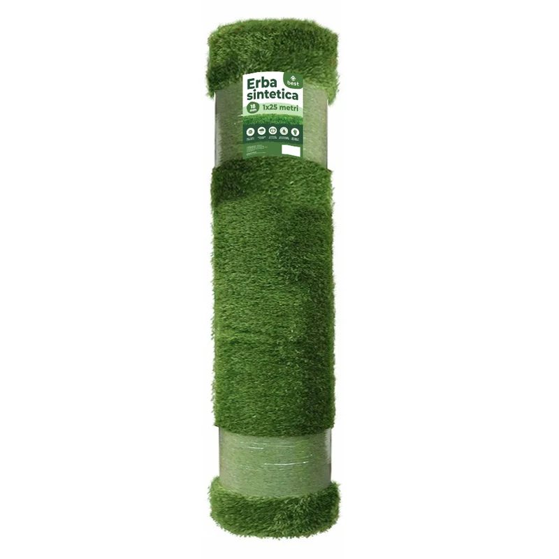 Rotolo di Erba Sintetica 18 mm per esterni - Prato finto realistico anti-uv