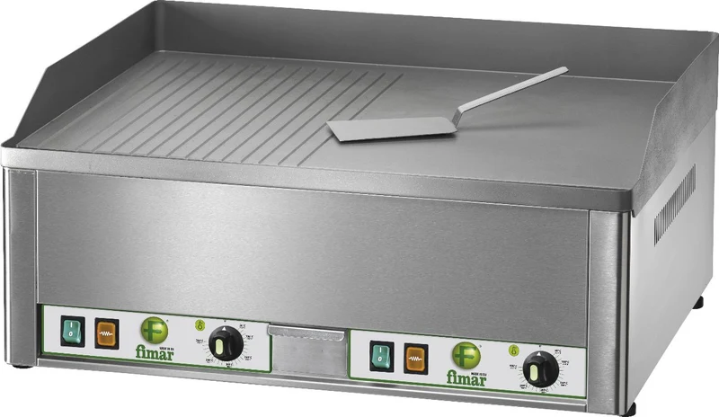 Fry Top Elettrico Fimar FRY2L - Doppia piastra misto Liscio/Rigato