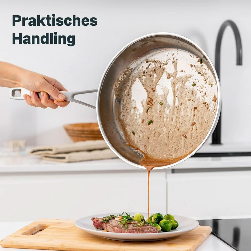 Pfannen & Topfset Unbeschichtet 12-teilig