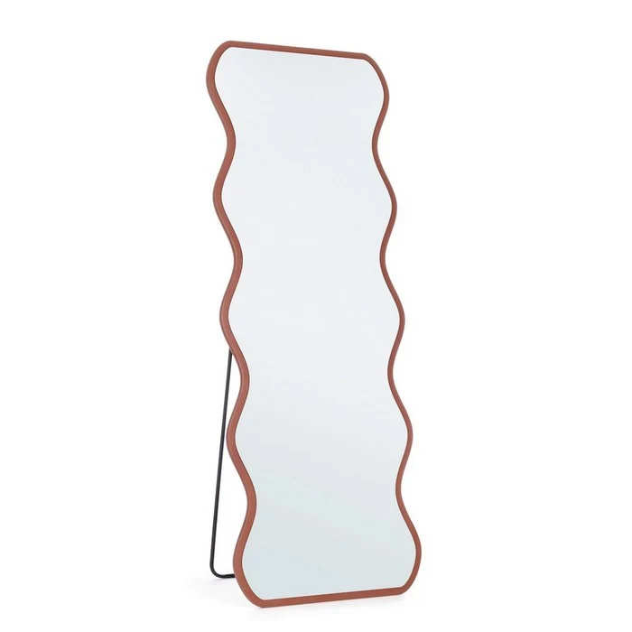 Specchio da pavimento con supporto e cornice irregolare 60x160 cm - Thalen