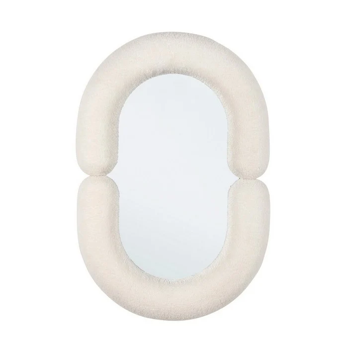 Specchio da parete con cornice bouclè 50x75 cm - Kyrel