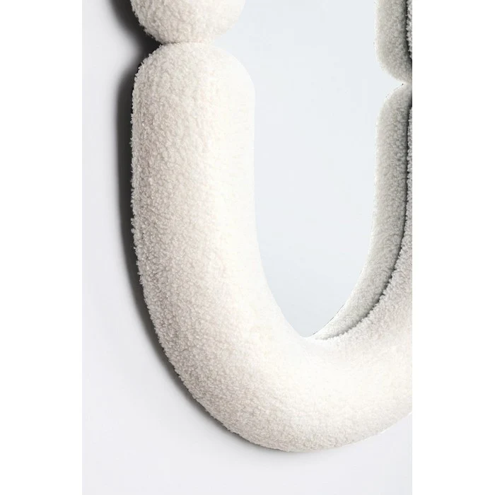 Specchio da parete con cornice bouclè 50x75 cm - Kyrel