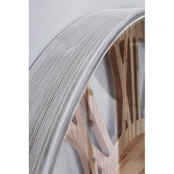 Orologio da parete contemporaneo in legno e acciaio 60 cm - Ticking