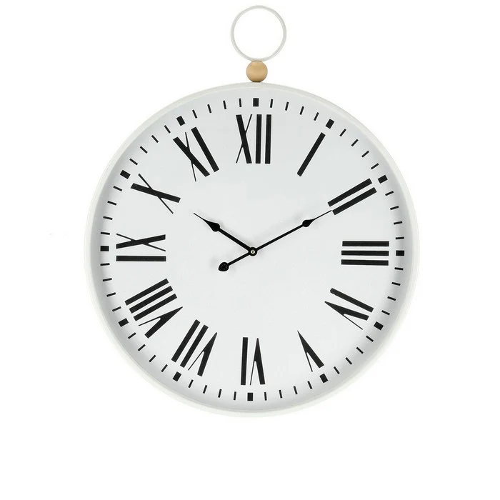 Orologio da parete moderno in acciaio bianco 60 cm - Mathys