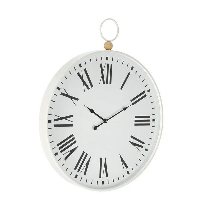 Orologio da parete moderno in acciaio bianco 60 cm - Mathys