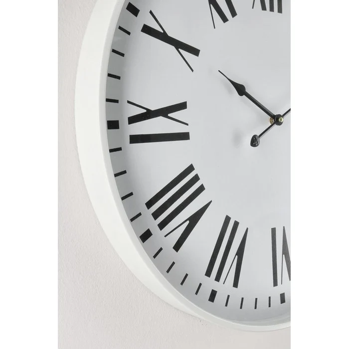 Orologio da parete moderno in acciaio bianco 60 cm - Mathys