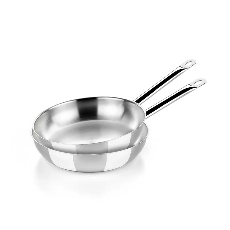 Set de 2 sartenes acero inoxidable sin antiadherente Profesional 20-24 cm