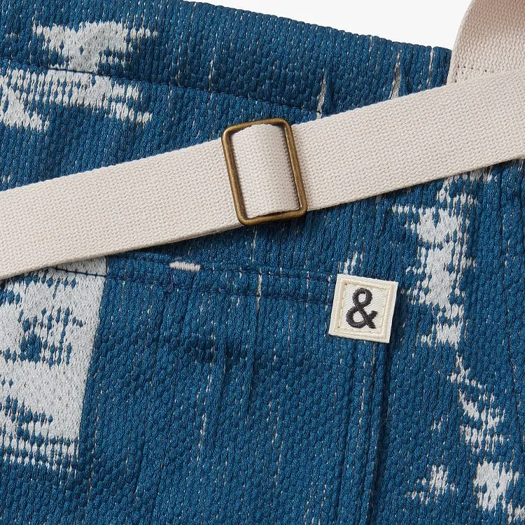 Damask Blue Small Batch Essential Apron