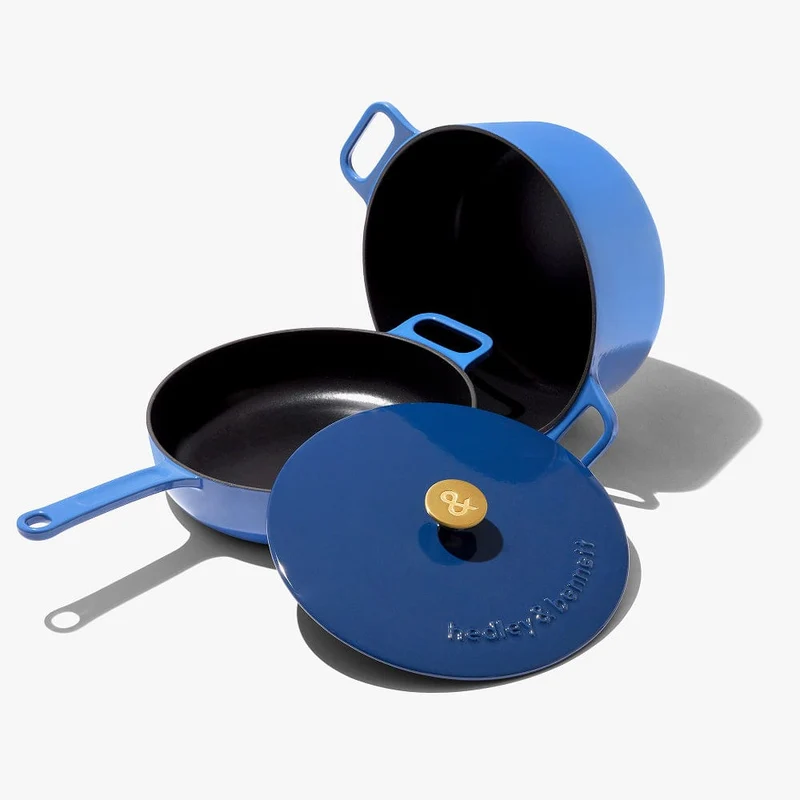 3-Piece Enameled Cast Iron Set - French Blue
