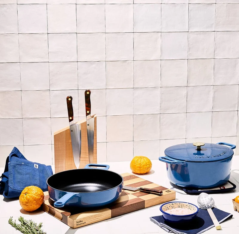 3-Piece Enameled Cast Iron Set - French Blue
