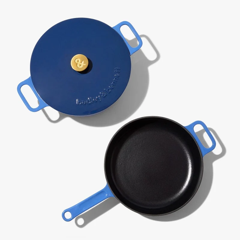 3-Piece Enameled Cast Iron Set - French Blue