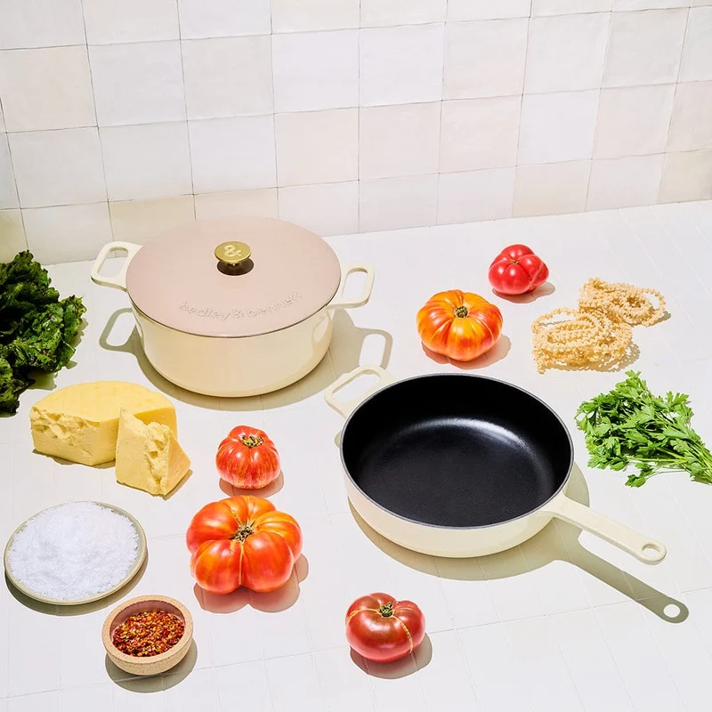 3-Piece Enameled Cast Iron Set - Enoki White