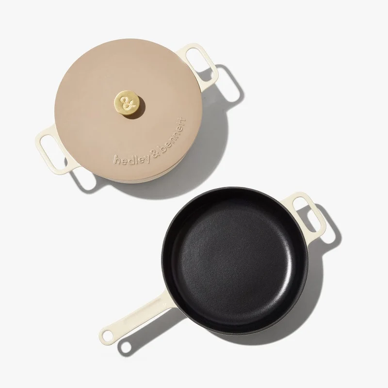 3-Piece Enameled Cast Iron Set - Enoki White