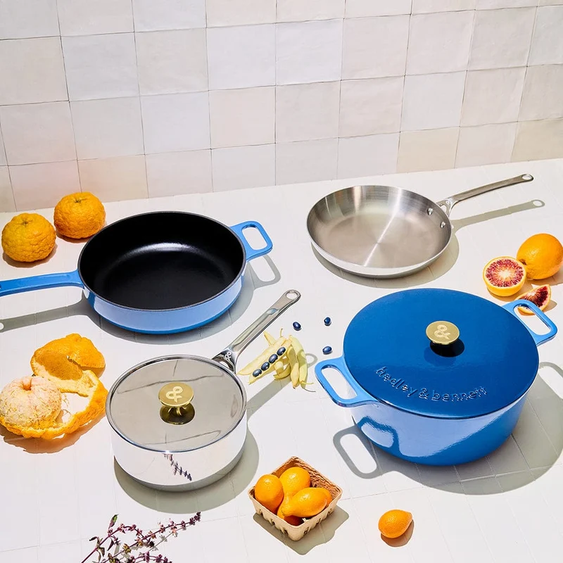 6-Piece Full Cookware Set - French Blue