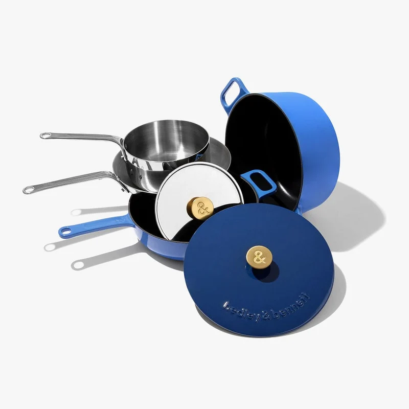 6-Piece Full Cookware Set - French Blue