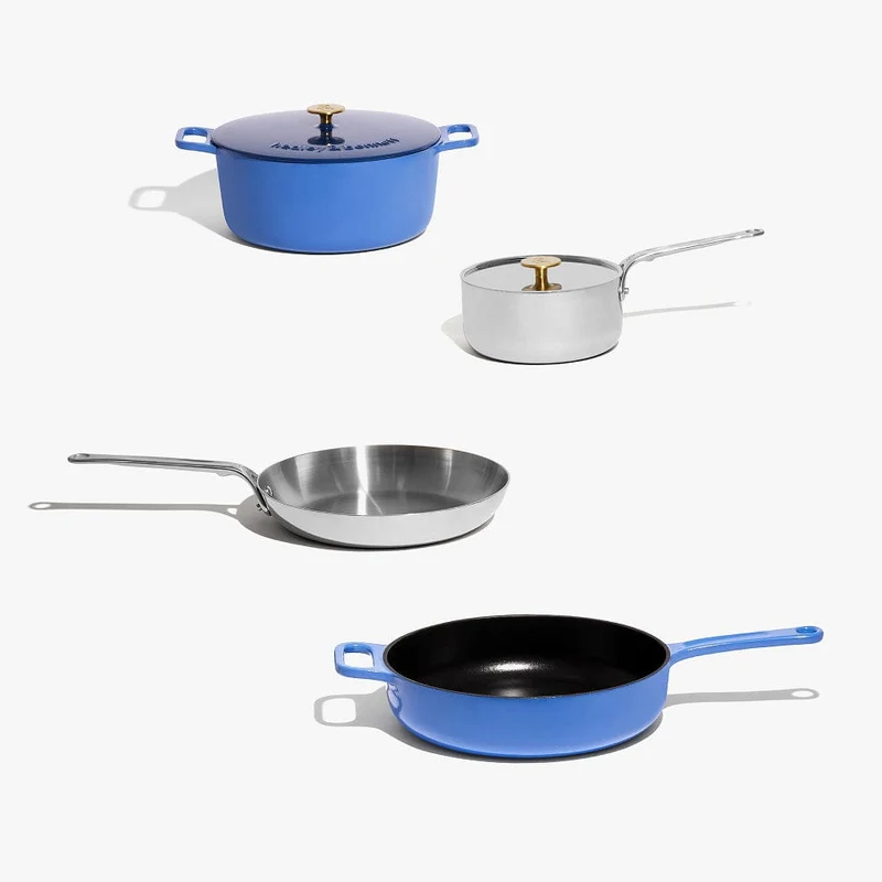 6-Piece Full Cookware Set - French Blue