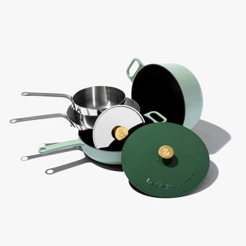 6-Piece Full Cookware Set - Shiso Green