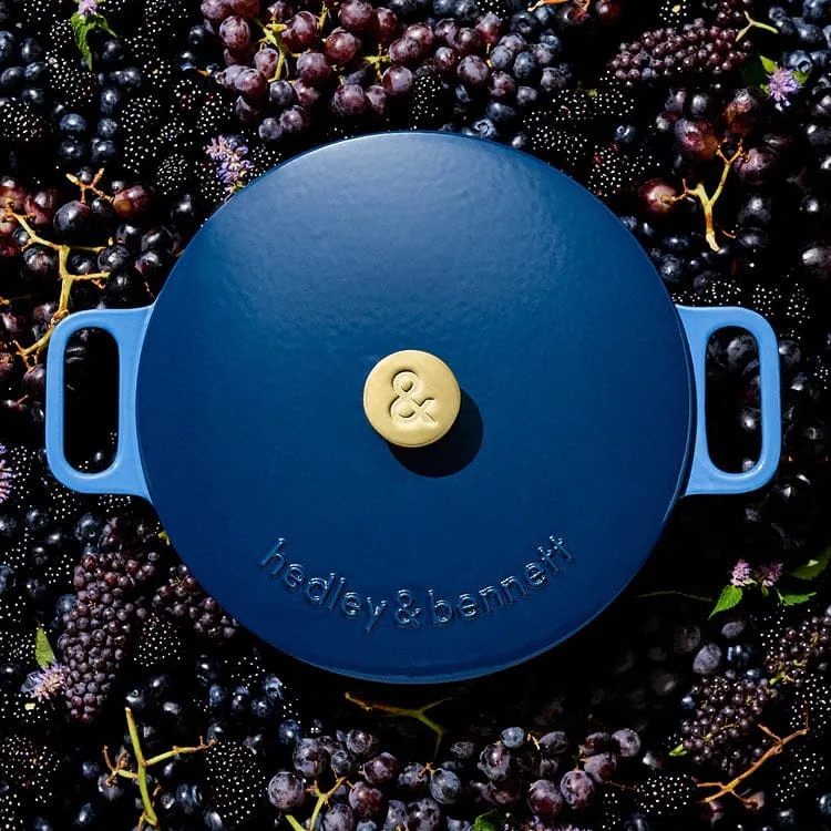 Enameled Cast Iron Dutch Oven + Lid - French Blue 6.5qt