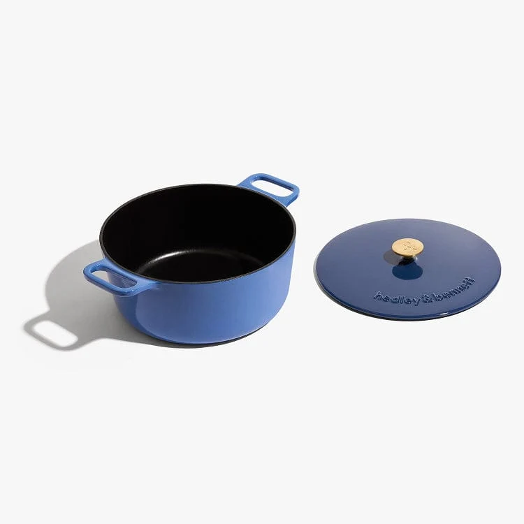 Enameled Cast Iron Dutch Oven + Lid - French Blue 6.5qt