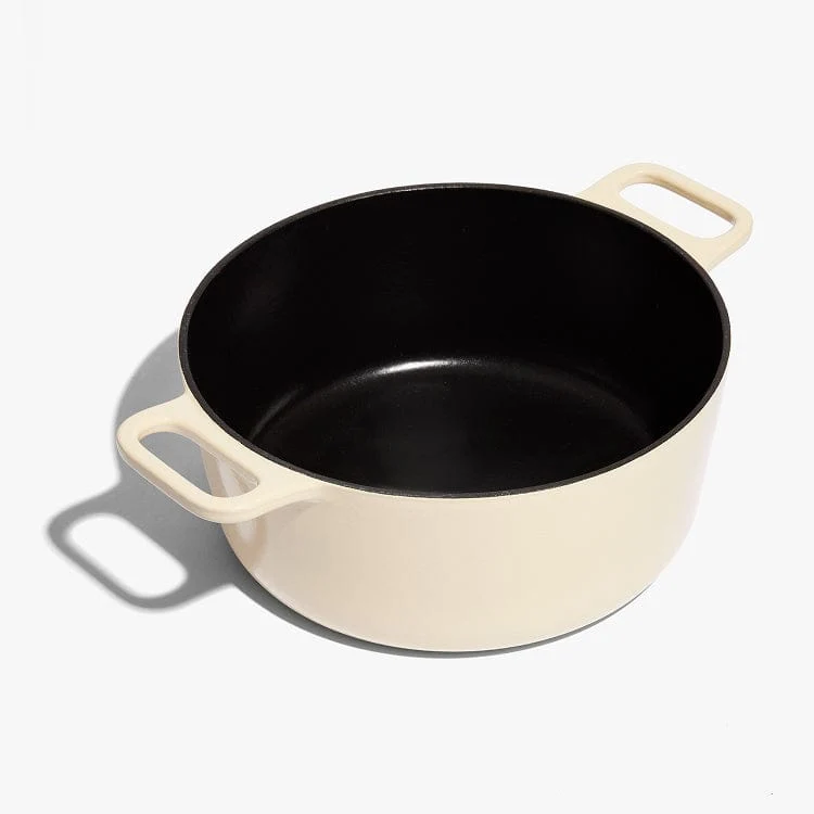 Enameled Cast Iron Dutch Oven + Lid - Enoki White 6.5qt