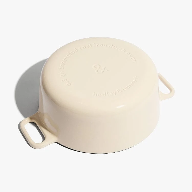 Enameled Cast Iron Dutch Oven + Lid - Enoki White 6.5qt