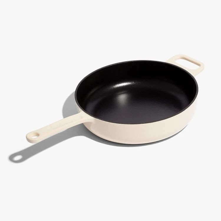 Enameled Cast Iron Skillet Pan - Enoki White 11"