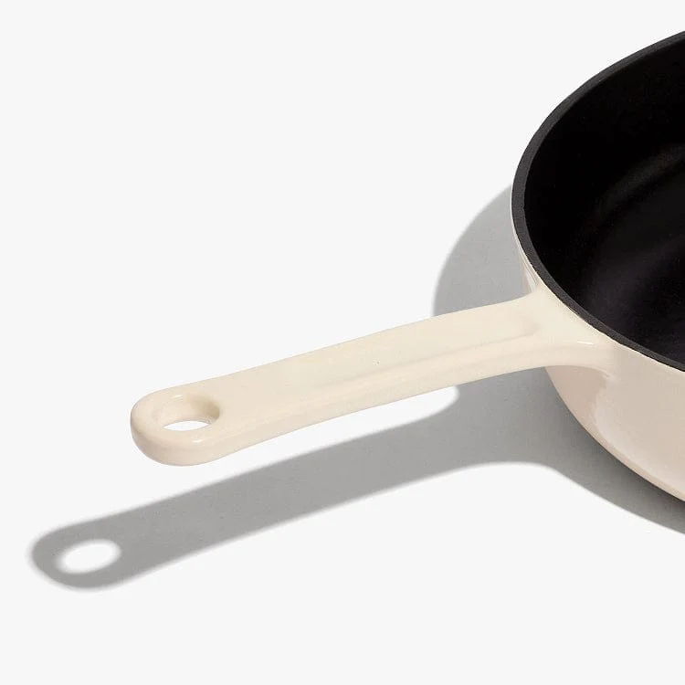 Enameled Cast Iron Skillet Pan - Enoki White 11"