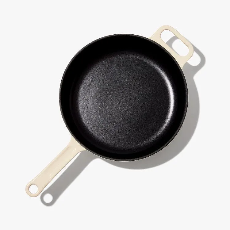 Enameled Cast Iron Skillet Pan - Enoki White 11"