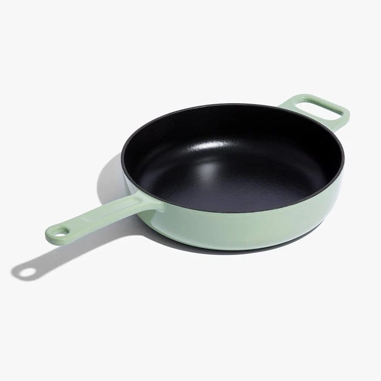 Enameled Cast Iron Skillet Pan - Shiso Green 11"