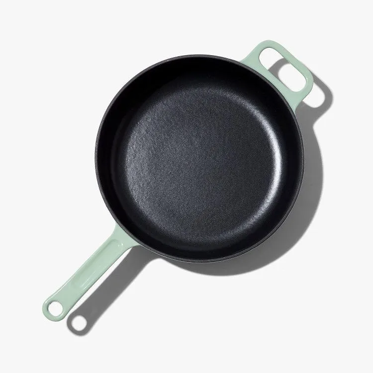 Enameled Cast Iron Skillet Pan - Shiso Green 11"